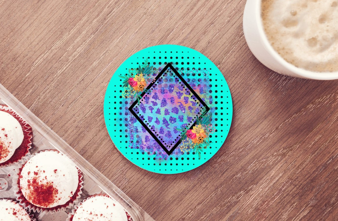 Polka Dots Car Coasters