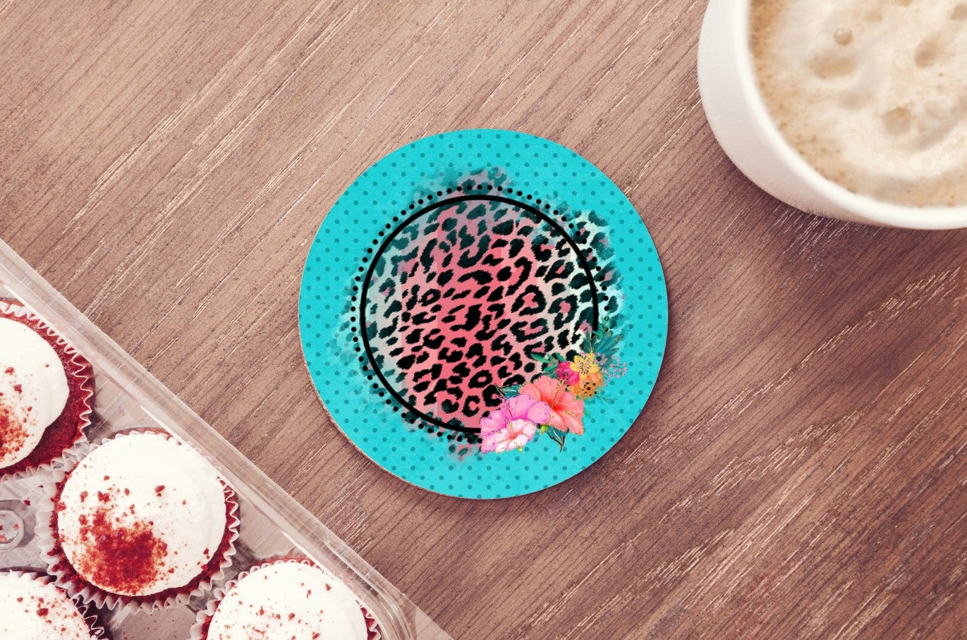 Polka Dots Car Coasters