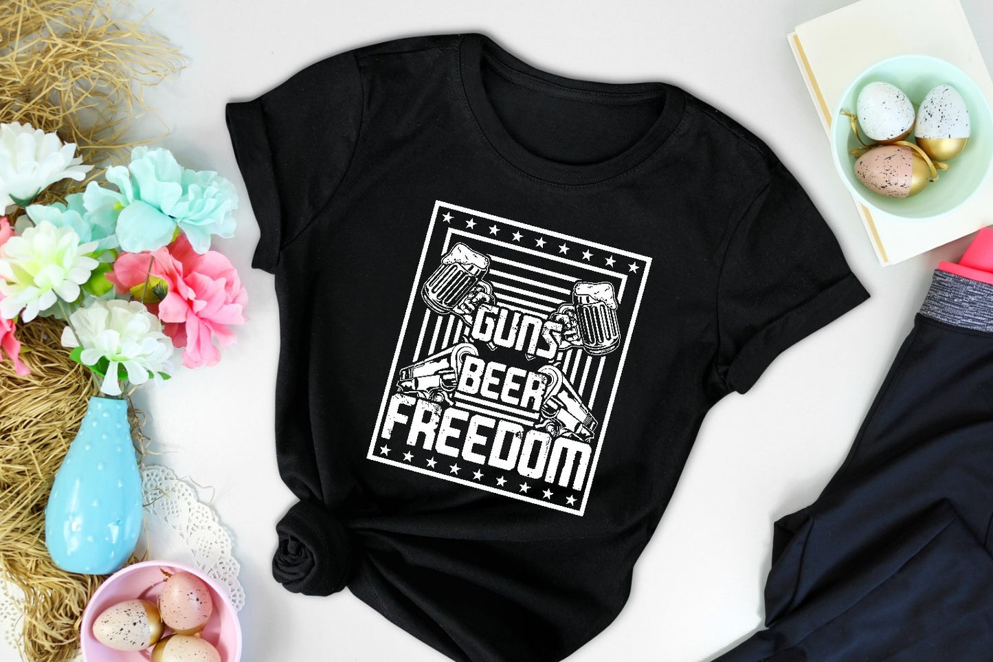 Guns Beer Freedom Hoodie