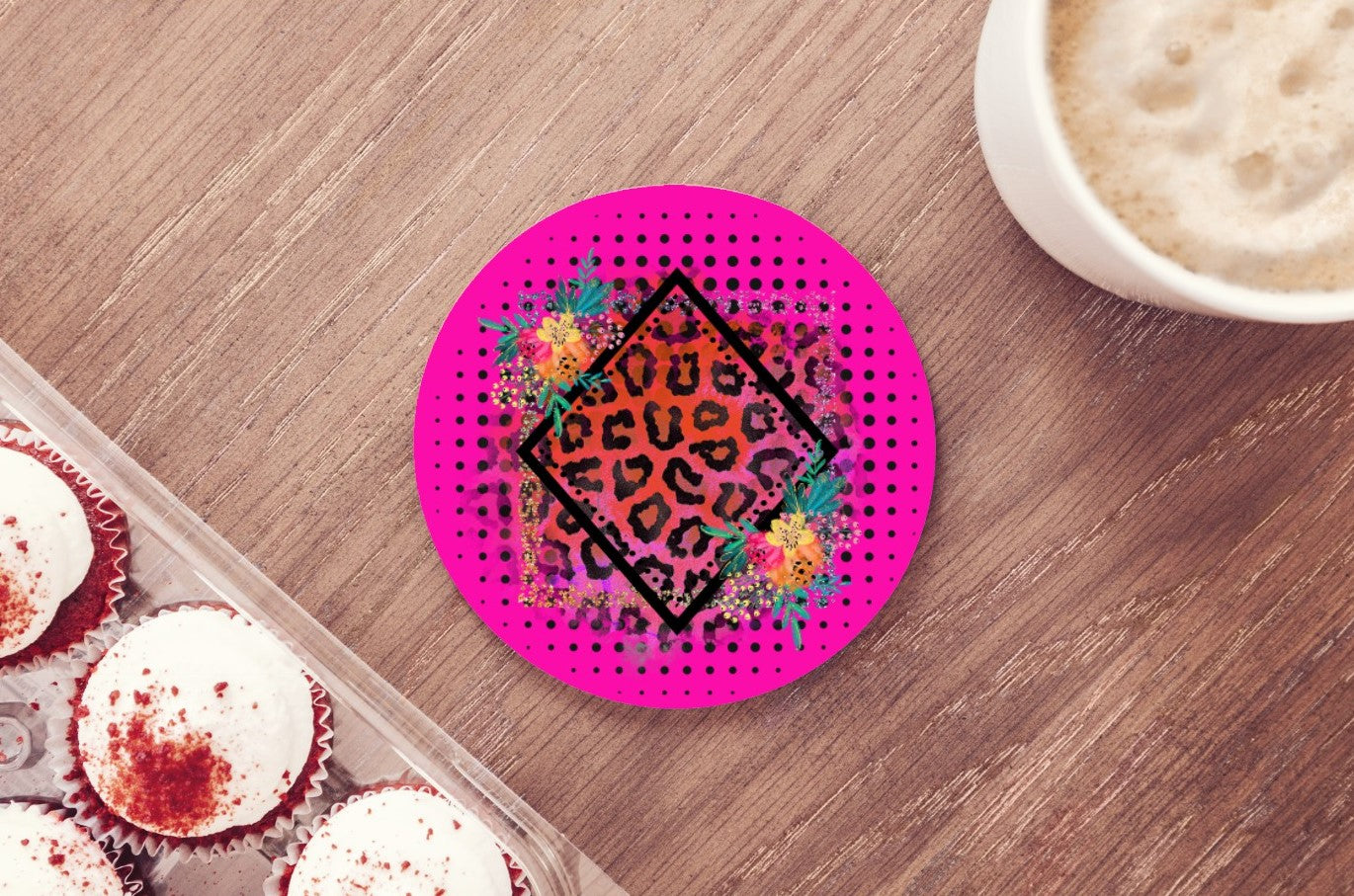 Polka Dots Car Coasters