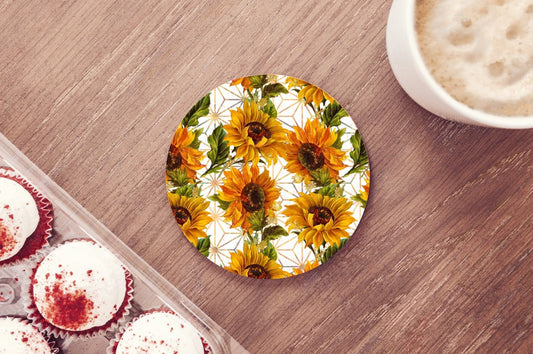 Sunflower Floral Home Coaster